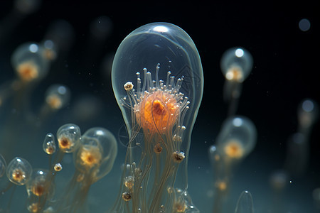 微生物的水母群图片