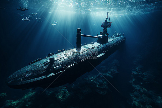 探索奥秘的潜艇图片