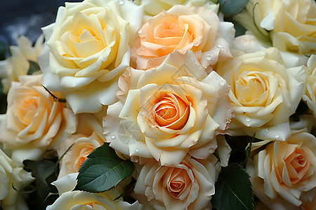 美丽的玫瑰捧花背景图片
