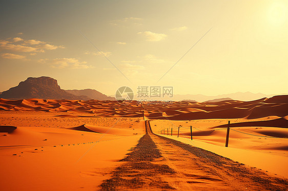 乡村的沙漠之旅图片