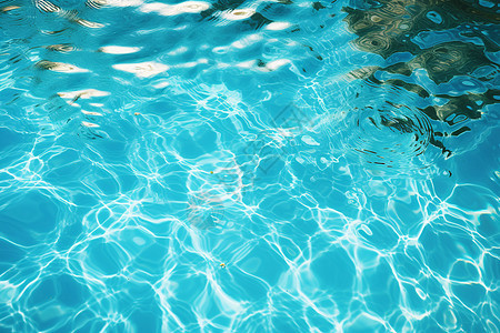 清凉夏日泳池背景图片