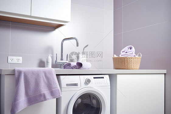 现代豪华洗衣间图片