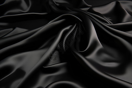 奢华的黑色丝绸面料图片