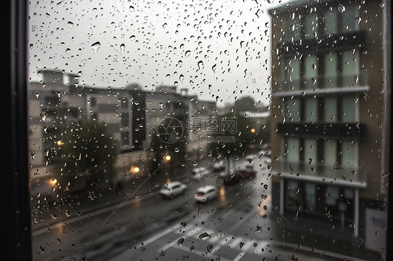 滴答滴答的雨天城市图片