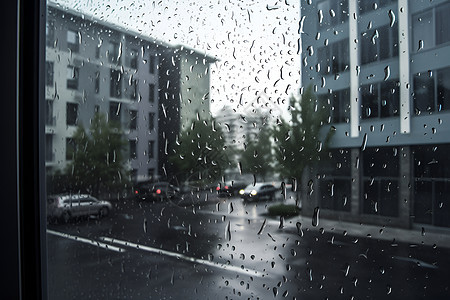 夜晚的城市雨景图片