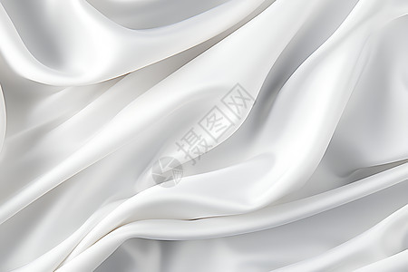 柔软丝滑的白色丝绸面料图片