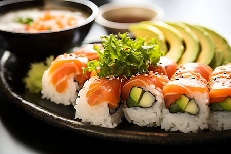 传统日式美食的日式寿司图片