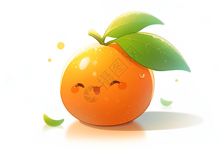 可爱的卡通橘子背景图片