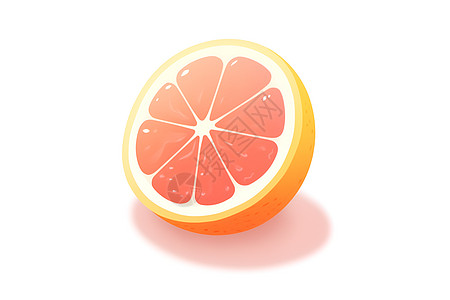 红色的美味柚子图片