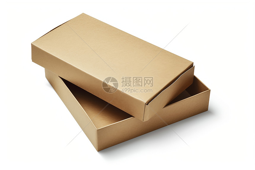褐色的空纸盒子图片