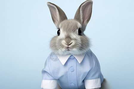 兔子穿着衬衫图片