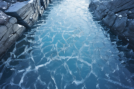 结冰的湖泊背景图片