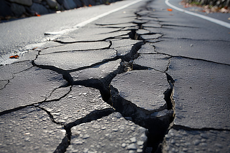 道路的破裂图片