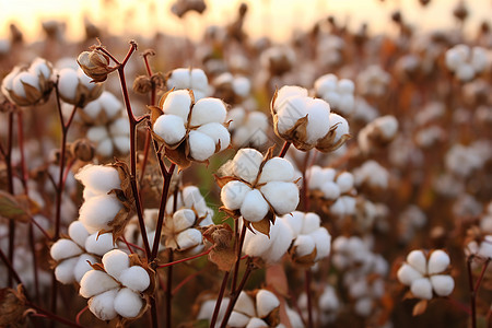 农业种植的棉花田图片