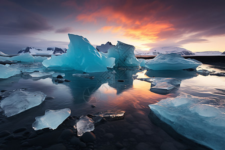冬季的冰川之美图片