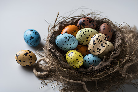 手工制作的复活节彩蛋背景图片