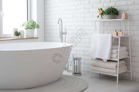 现代简约浴室背景图片