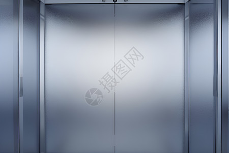 银色金属电梯高清图片