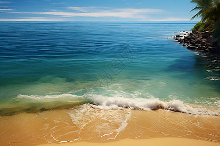 碧海蓝天的海洋景观图片