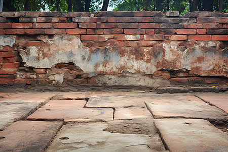 古旧的砖墙墙壁背景图片