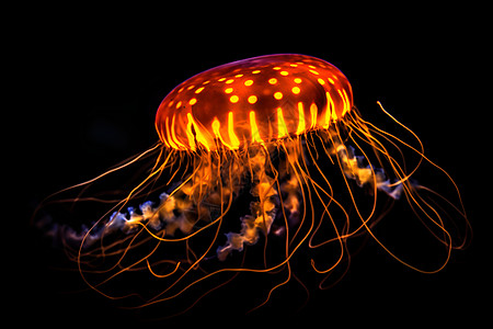深海的荧光灯图片