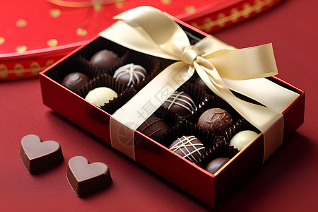 心形巧克力礼盒背景图片