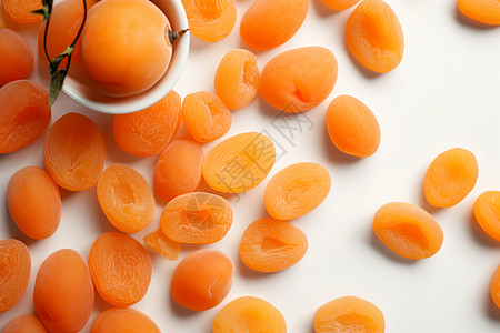 酸甜可口的杏子果干背景图片
