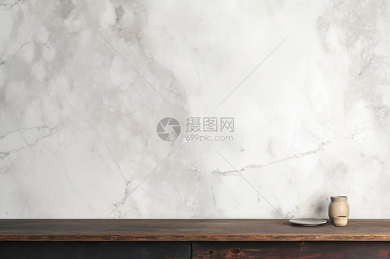 极简风格的木桌背景图片
