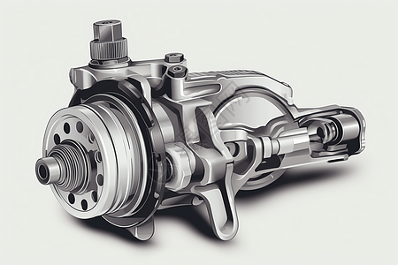 动力转向泵的侧视图背景图片