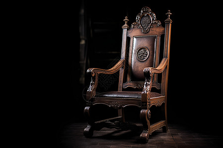 古色古香的钟椅高清图片