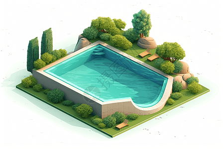 造型独特的游泳池图片