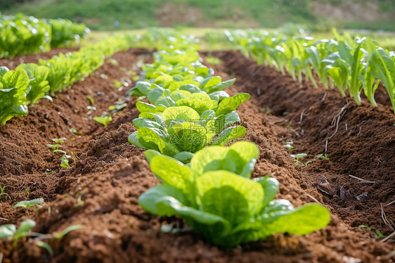 田野里种植的蔬菜图片