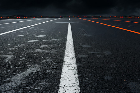 平坦空旷的道路图片