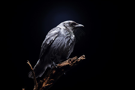 黑夜中的乌鸦图片