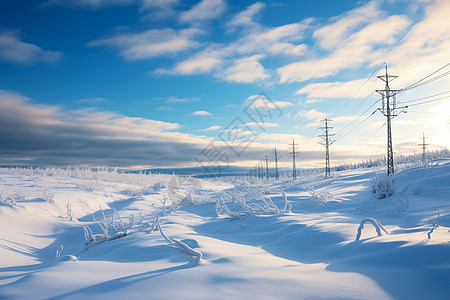 空旷的冰雪之地背景图片