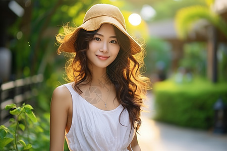 微笑的亚洲美女高清图片