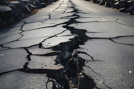 摧毁的道路图片