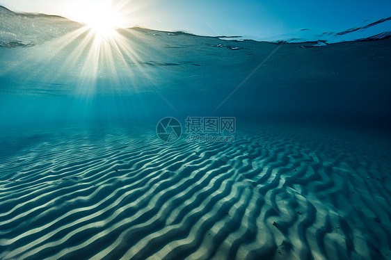 海底的水纹图片