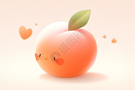 可爱的桃子图标图片