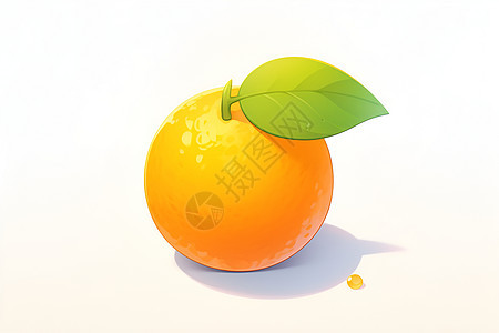 清新可爱的橙子插图图片