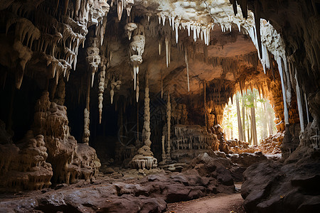 天然地质学的峡谷溶洞景观图片
