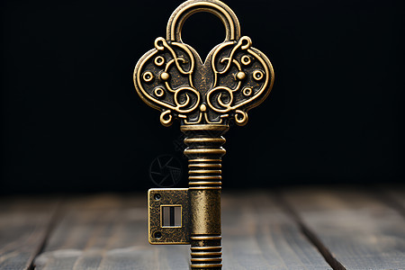复古的金色钥匙图片
