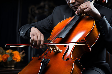 大提琴演奏背景图片