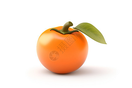 橙色的柿子图片