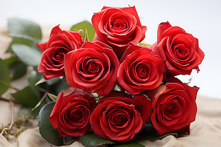 红玫瑰中的浪漫背景图片