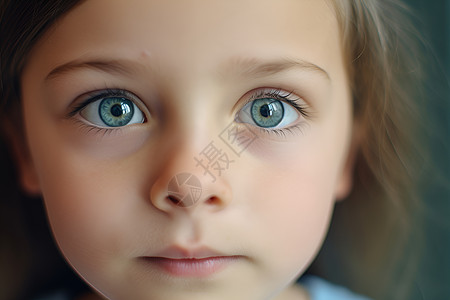 大眼睛的小女孩图片