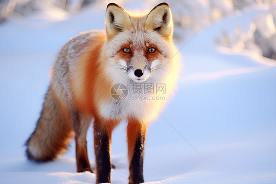 一只红狐图片