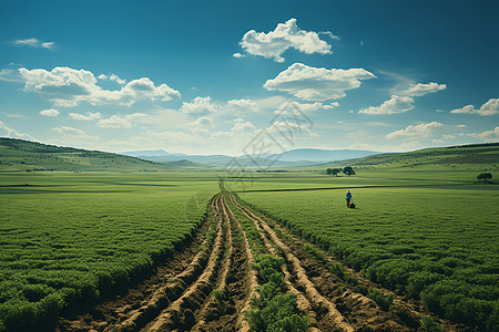 一片肥沃的田地背景图片