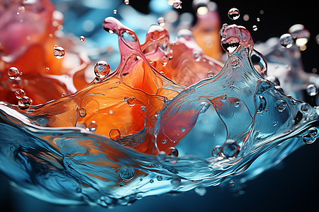 水中漂浮的水泡背景图片
