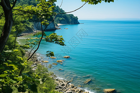 海滨的美丽景色背景图片